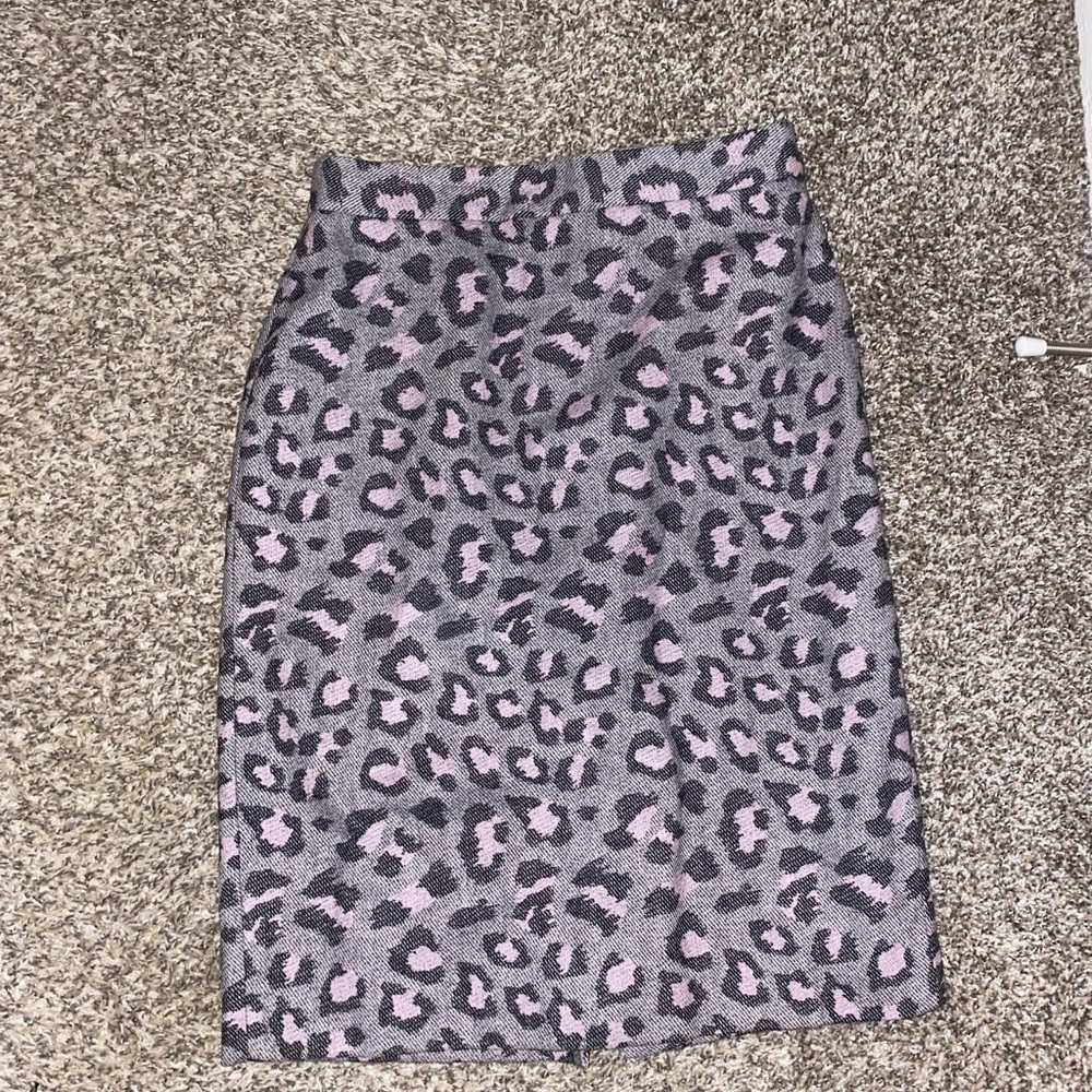Talbots leopard print pencil skirt